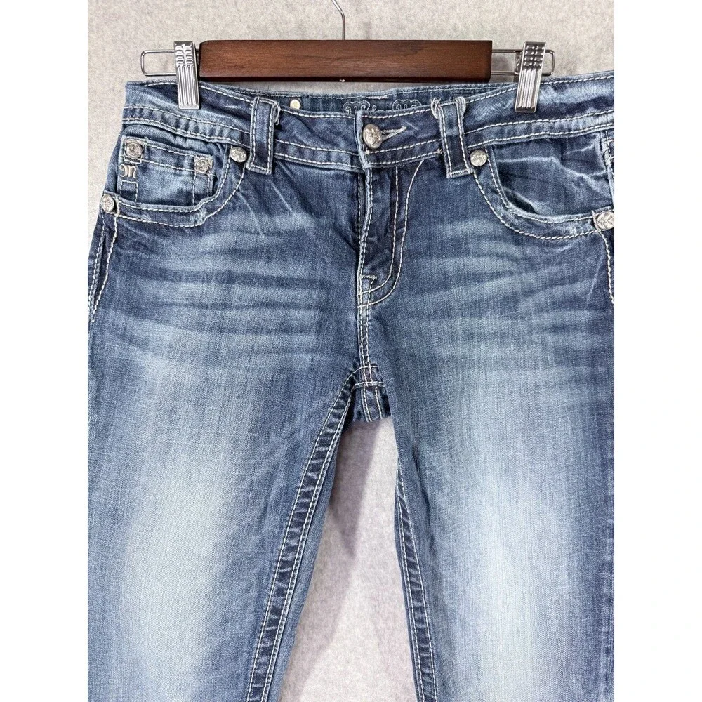 MISS ME Womens Jeans Size 30 (Fits 31 x 30)  Signature Skinny Cross Bling - Picture 5 of 15